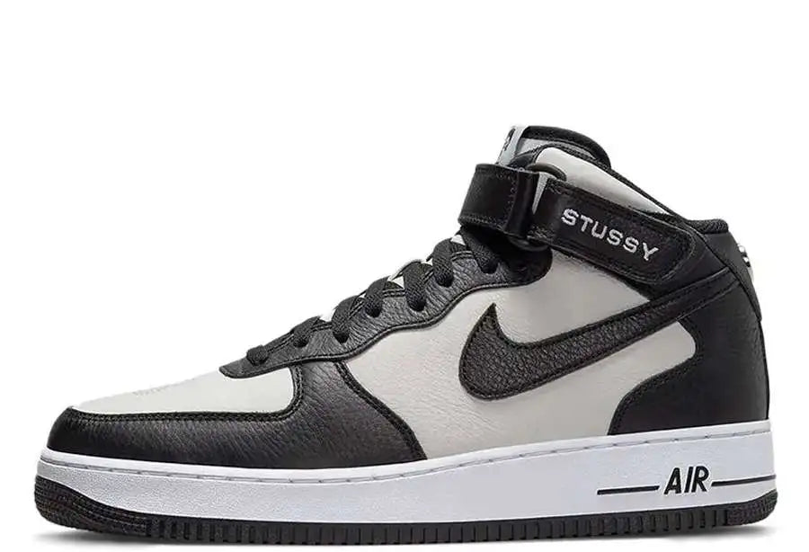 Air Force 1 Mid x Stüssy Black White